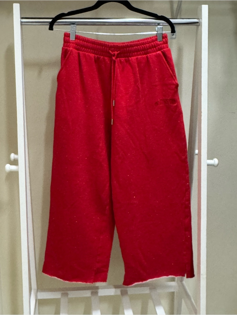 PINK Victoria Secret Red Wide-Leg Sweatpants